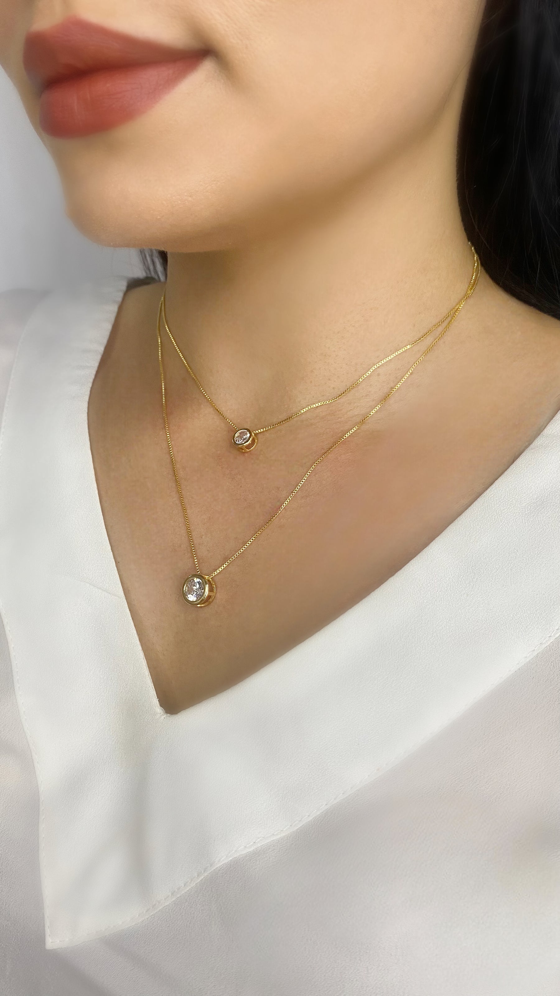 Colar Constelação Banhado a Ouro com Zircônias Cravejadas