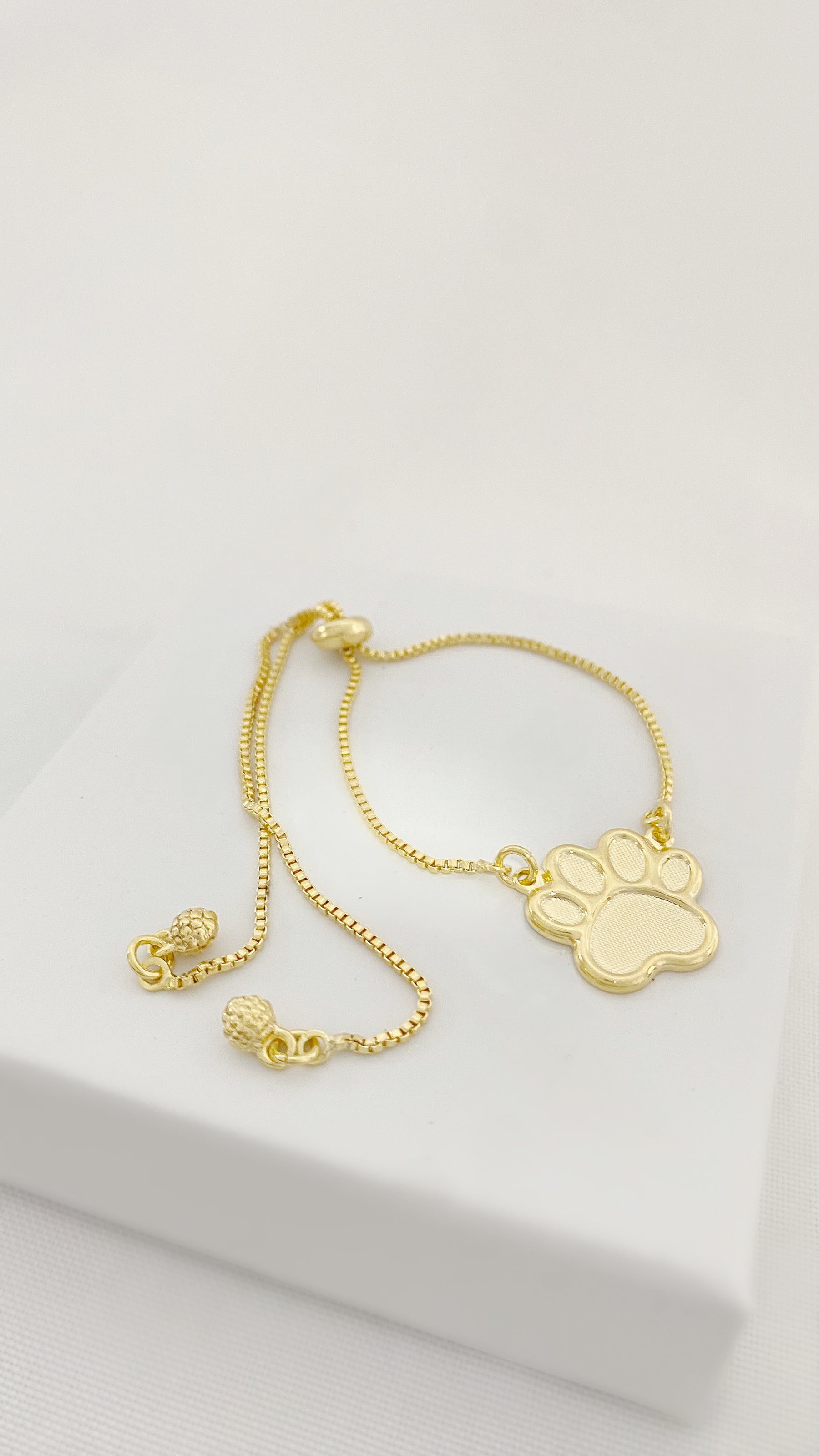 Pulseira Patinha Pet Banhada a Ouro