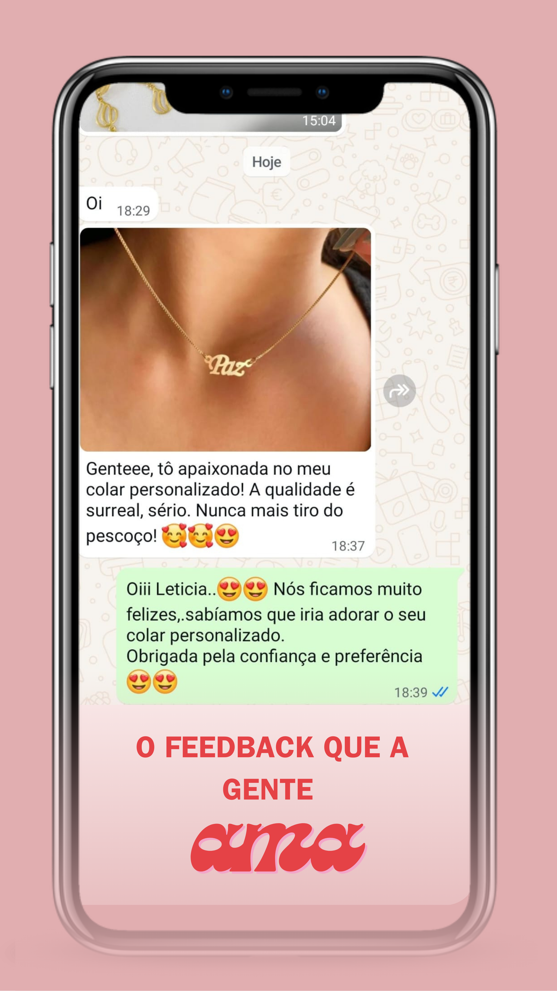 Colar Personalizado com Nome ⭐ Leve o segundo por R$49,99