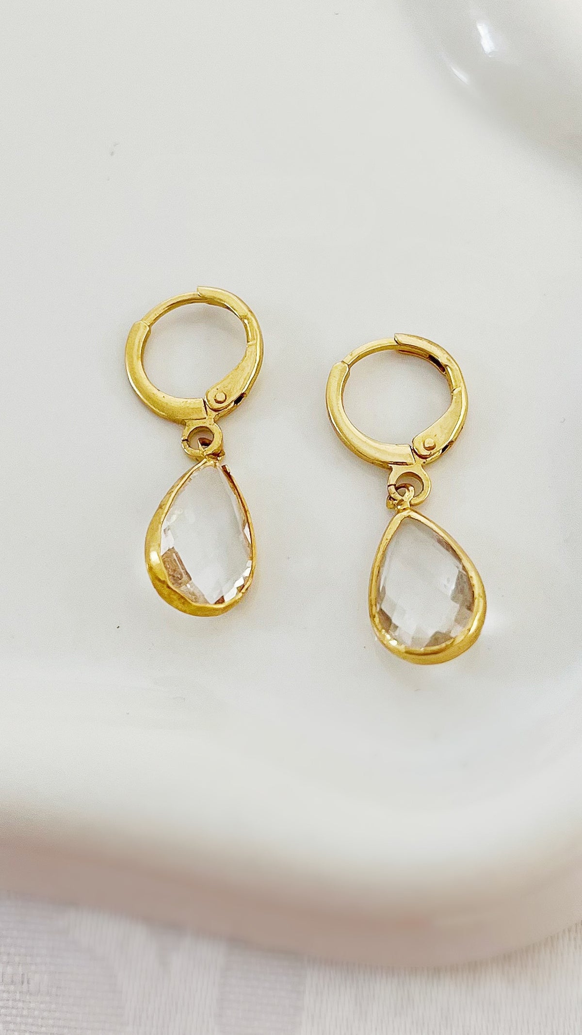 Argolinha Gota Brilhante Com Zircônia