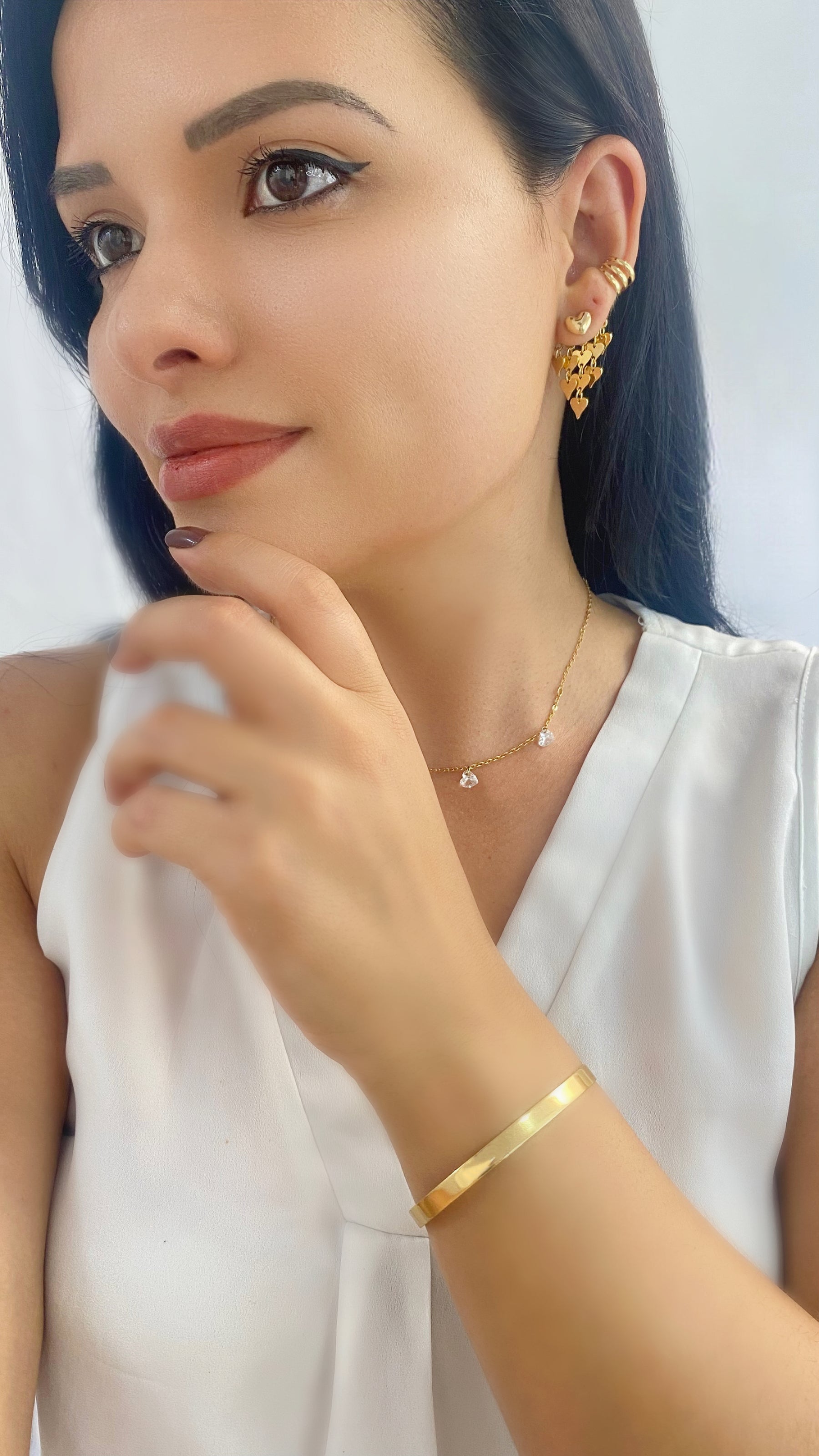 Bracelete Dourado Liso