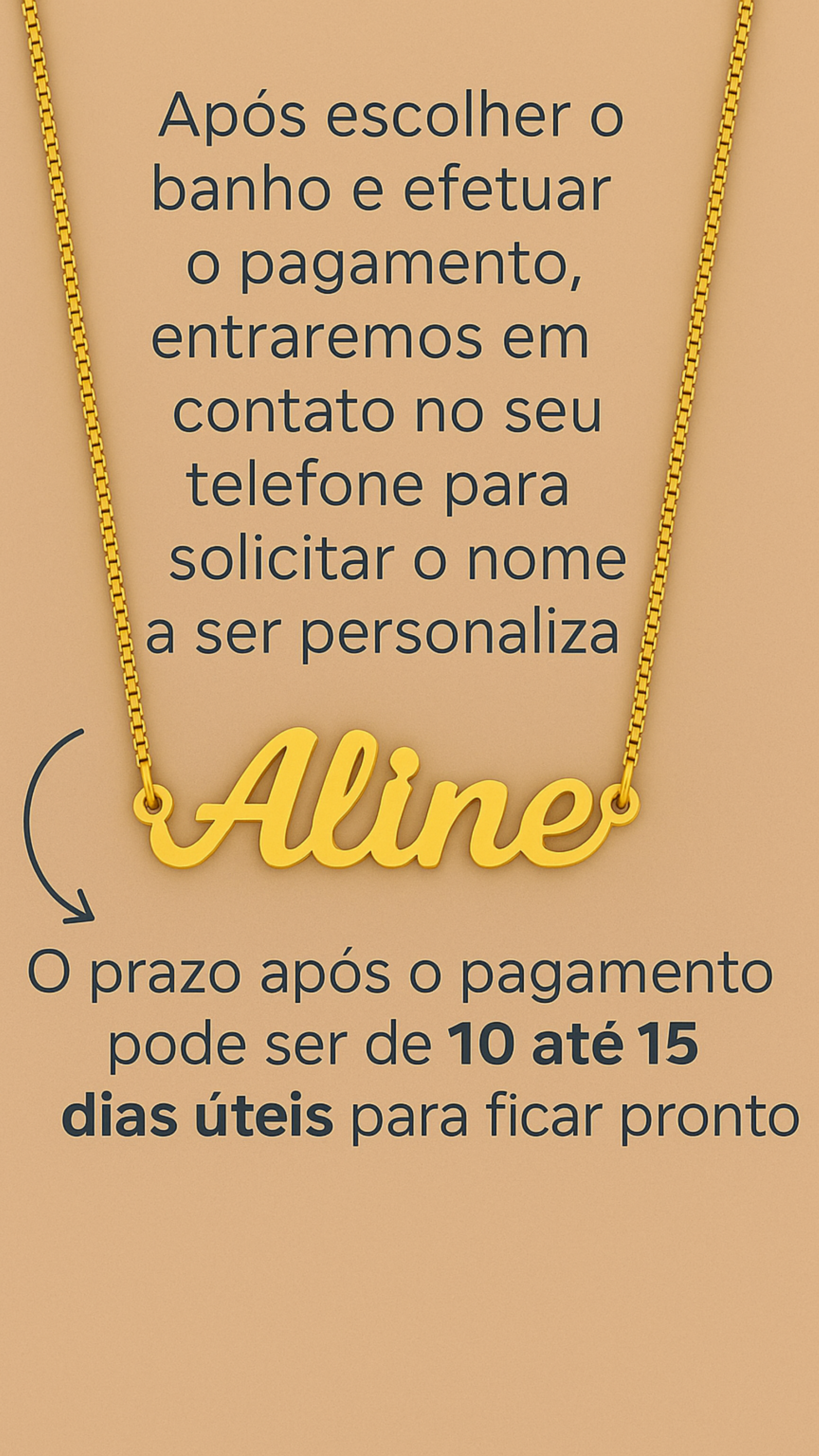 Colar Personalizado com Nome ⭐ Leve o segundo por R$49,99