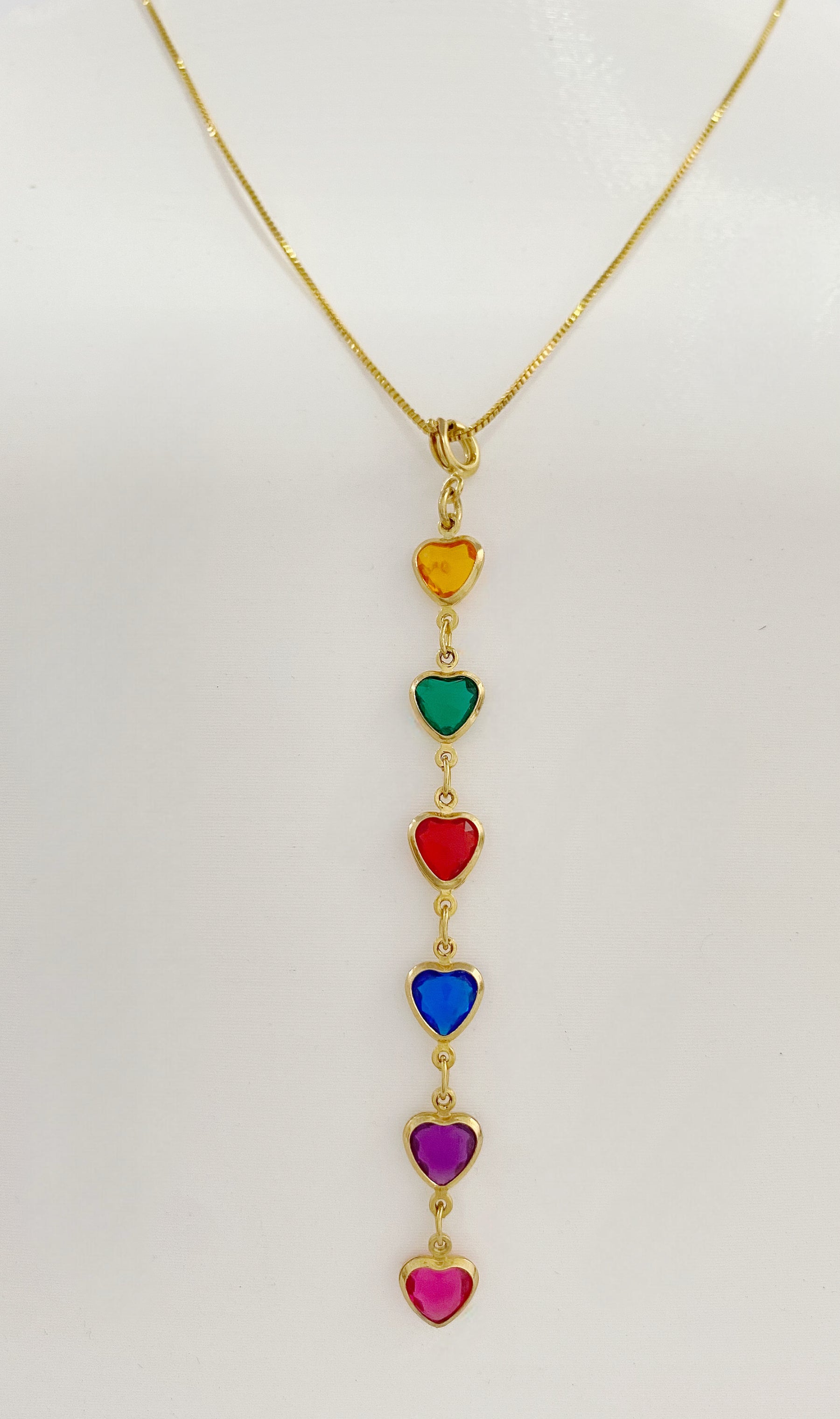 Colar Cores da Aurora Banhado a Ouro