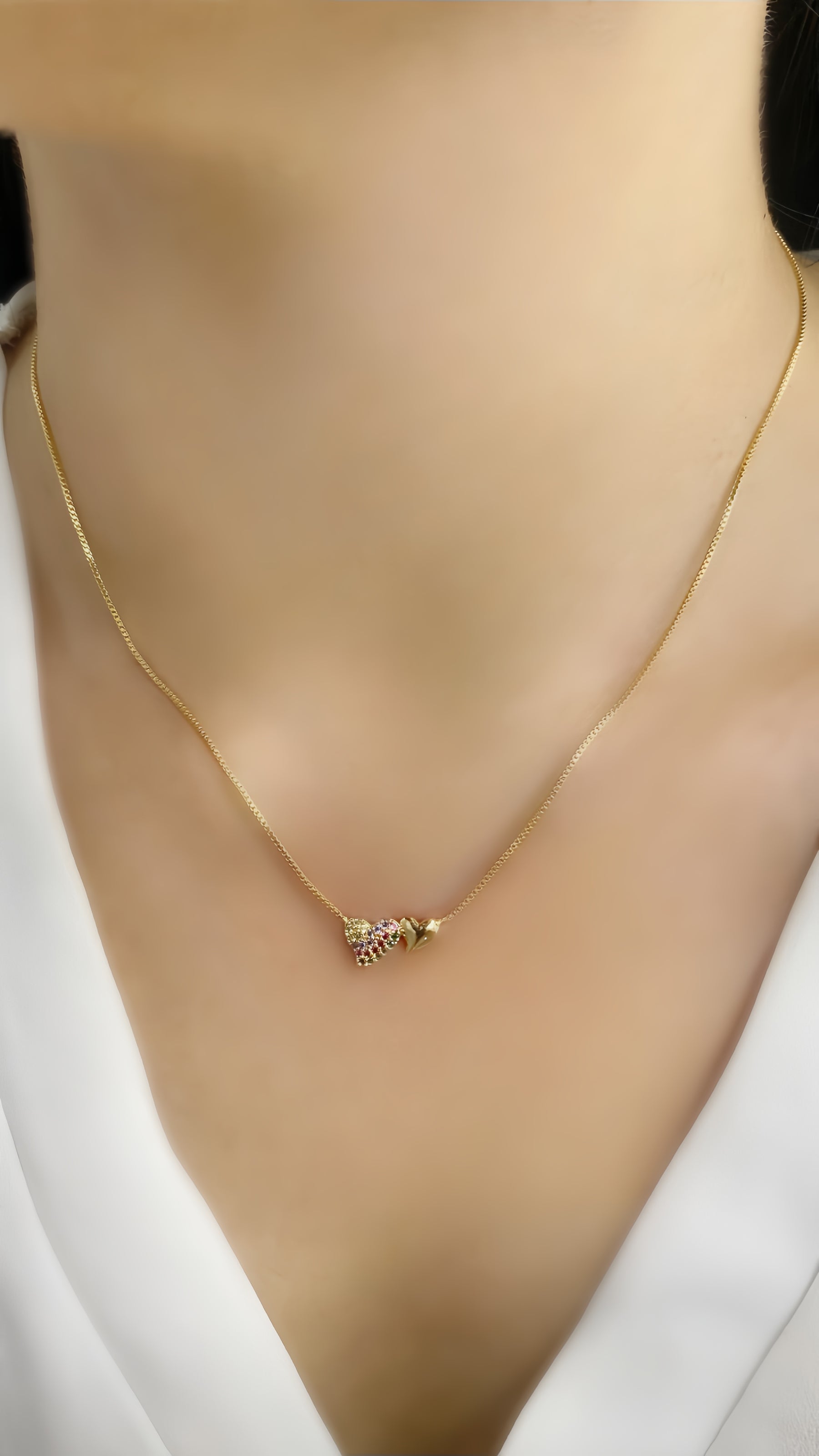 Colar Reflexos Celestiais com Zircônias Cravejadas