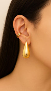 Brinco Gota Dourada Banhado a Ouro