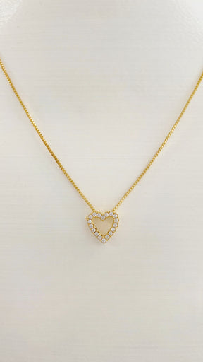 Colar Eterno Encanto Banhado a Ouro e Zircônias Cravejadas