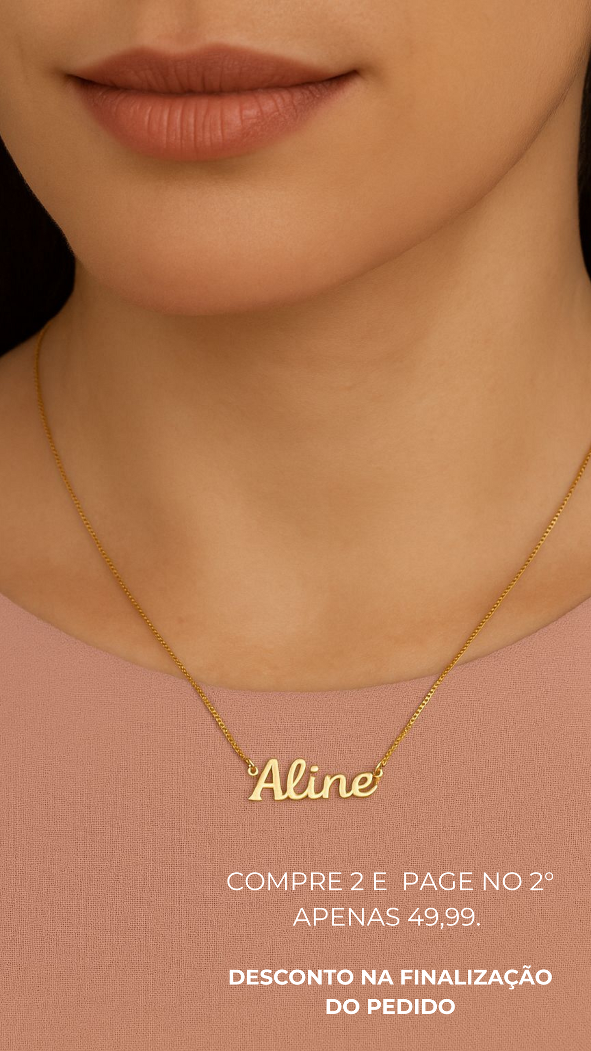 Colar Personalizado com Nome                                                             ⭐ Leve o segundo por R$49,99