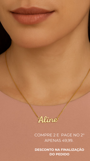 Colar Personalizado com Nome                                                             ⭐ Leve o segundo por R$49,99