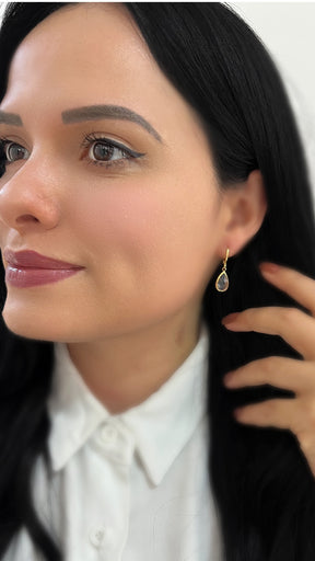 Argolinha Gota Brilhante Com Zircônia