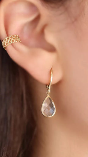 Argolinha Gota Brilhante Com Zircônia